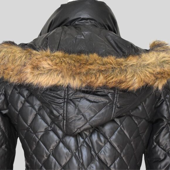 ANDREW MARC Kava Faux Fur Trim Quilted Down Drawstring Parka Coat Size XS - Picture 7 of 11